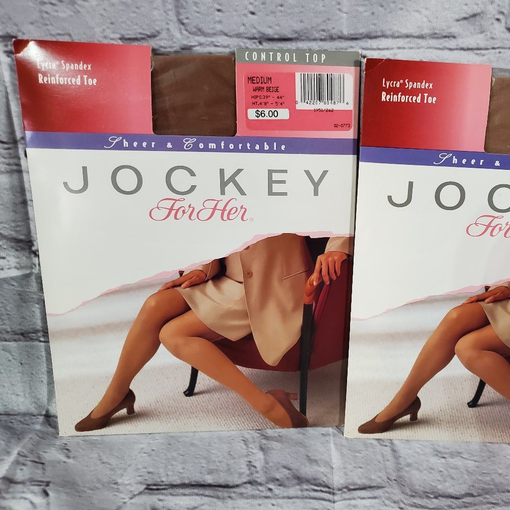 JOCKEY SIZE MED WARM BEIGE CAFE CREME CONTROL TOP